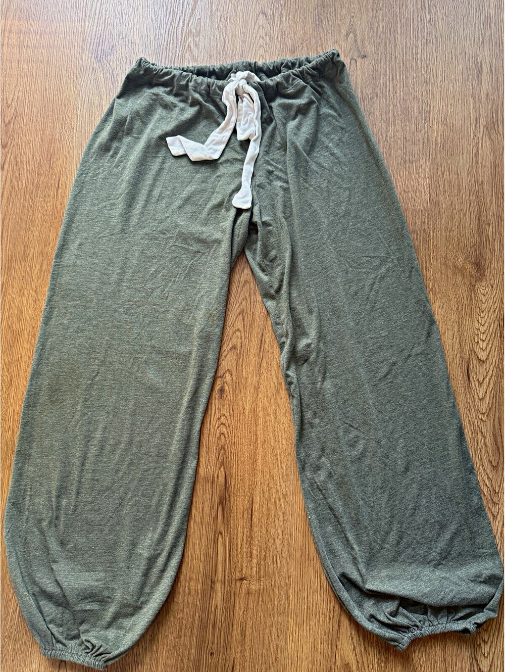 Eberjey Women’s Small Green Lounge Jogger Pants Drawstring Cotton Blend
